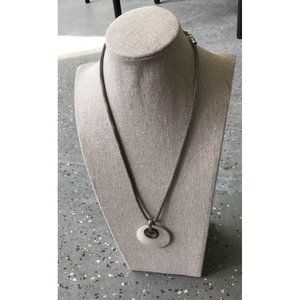 Silpada Sterling Silver Mother-of-Pearl Pendant With Silver-tone Necklace